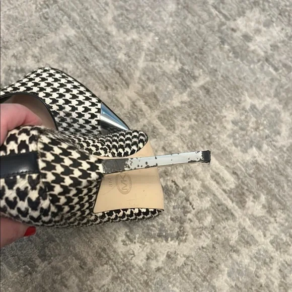 Michael Kors Black and White Stiletto Heels - Picture 5 of 7